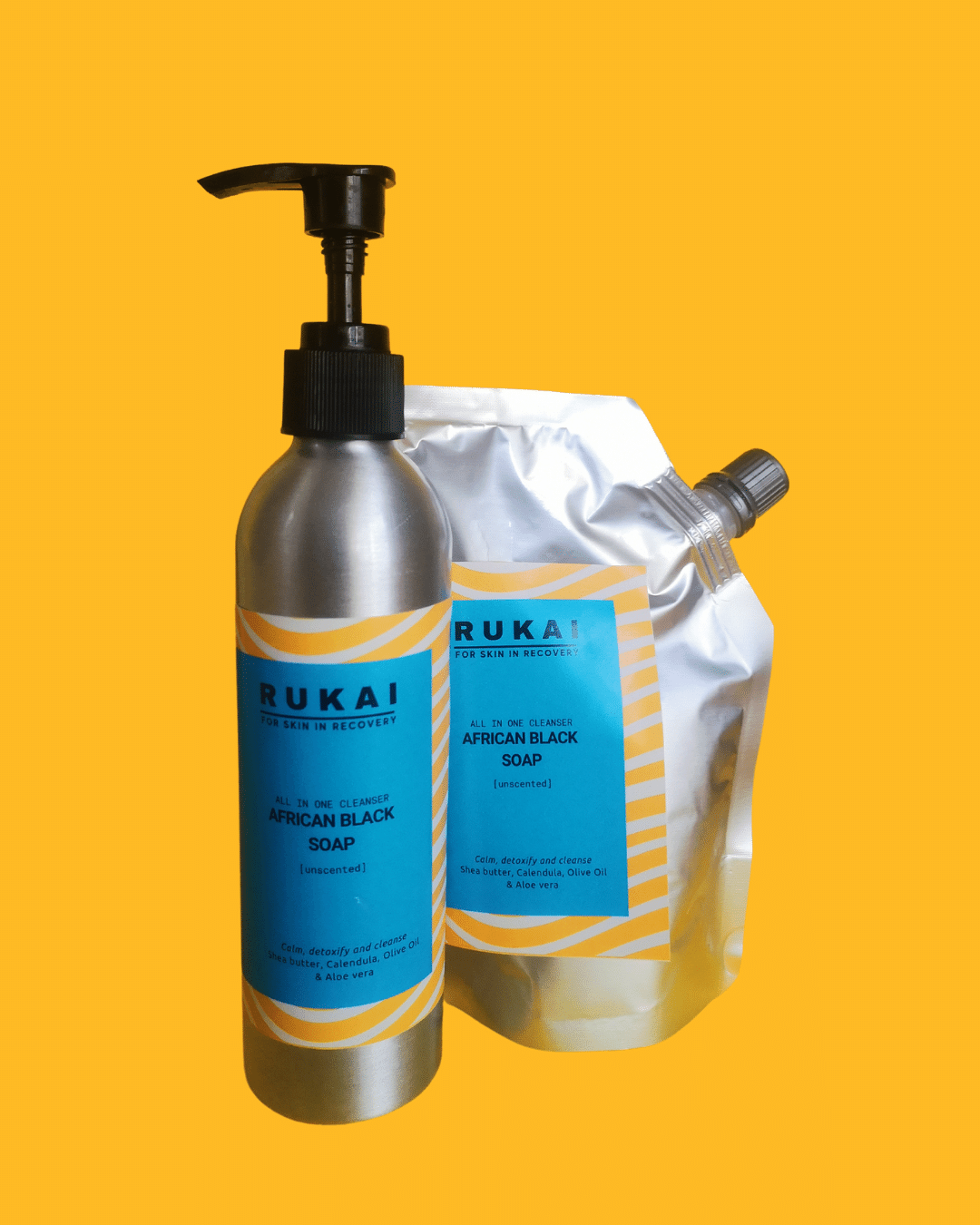 Refill Pouch  Natural Black Soap Body Wash – Rukai Skincare